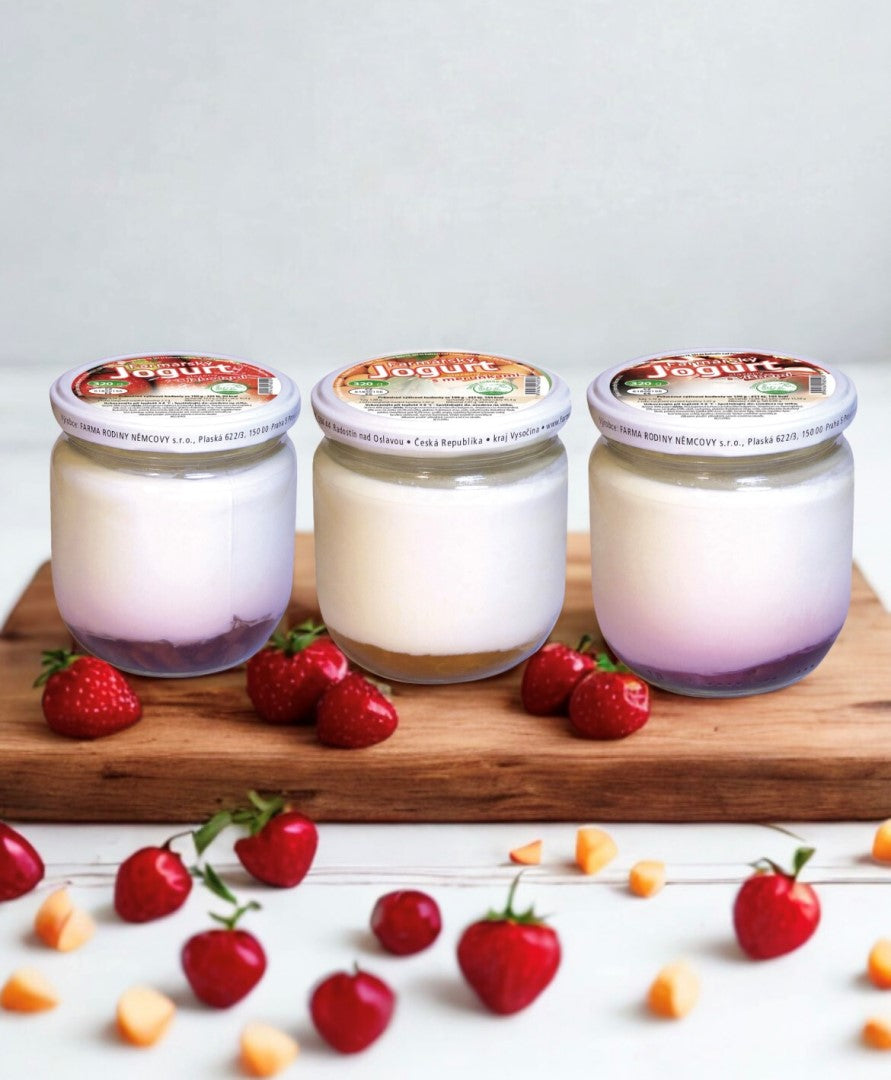 AKCE - jogurt s ovocem 3x 320g (jahoda, meruňka, višeň)